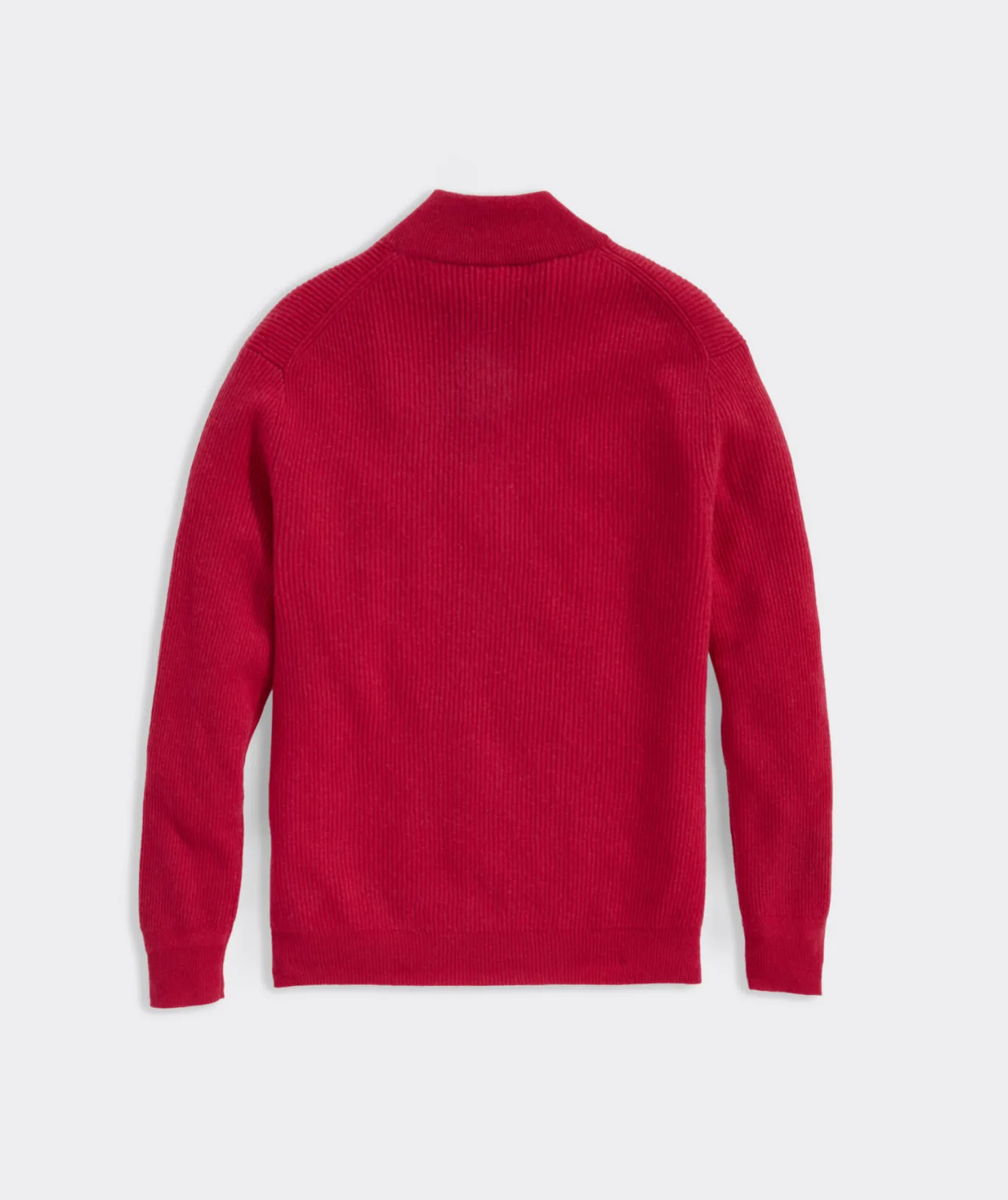 Cashmere Fisherman Rib Quarter-Zip Sweater