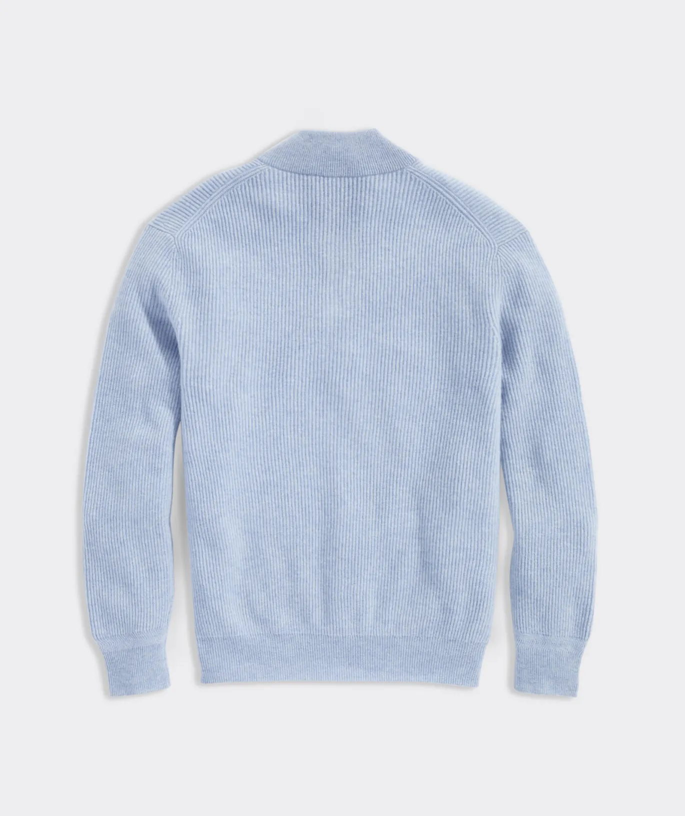 Cashmere Fisherman Rib Quarter-Zip Sweater