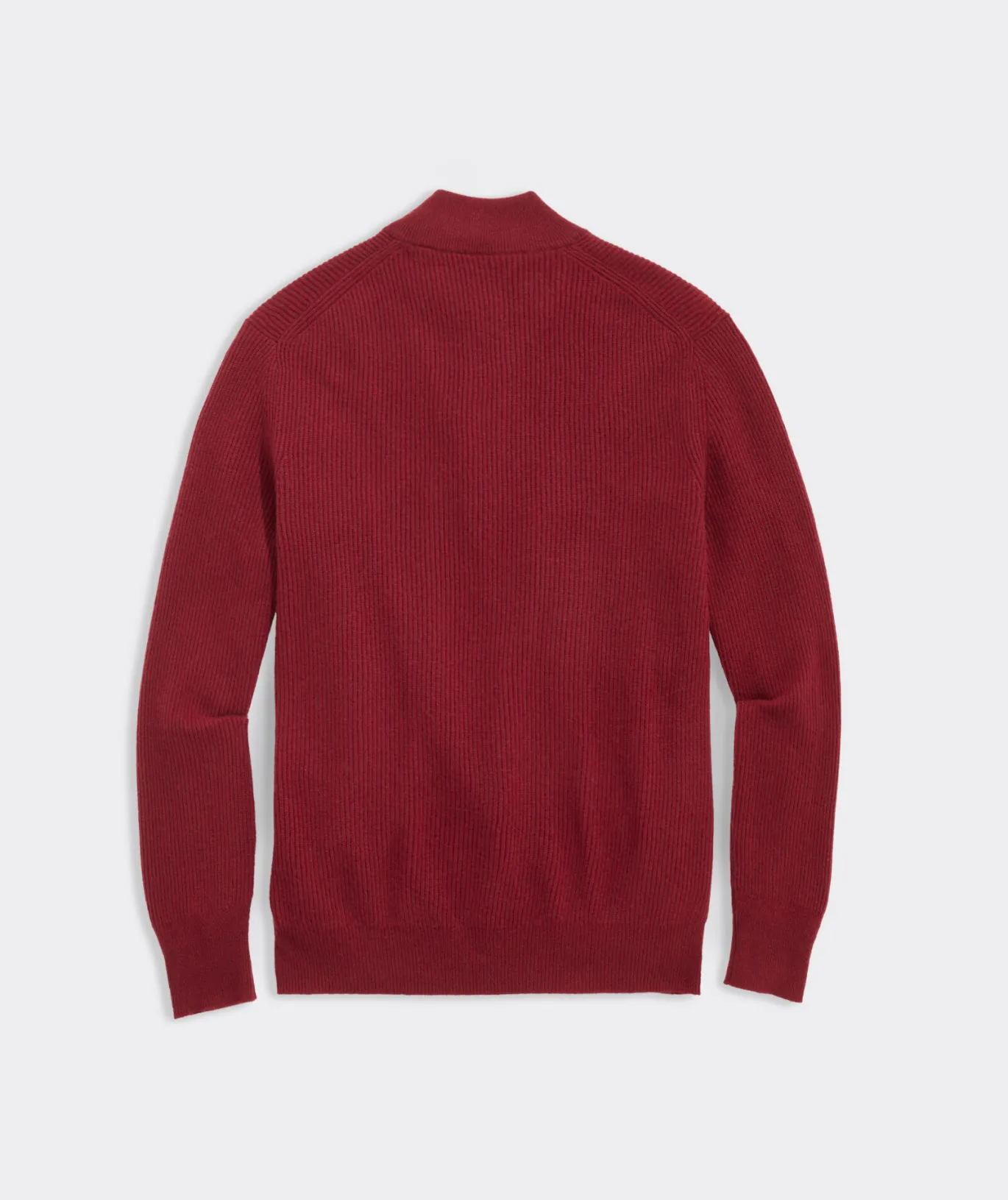 Cashmere Fisherman Rib Quarter-Zip Sweater