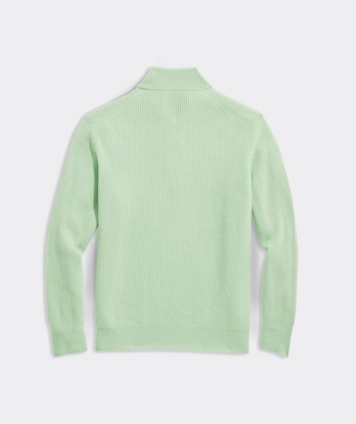 Cashmere Fisherman Rib Quarter-Zip Sweater