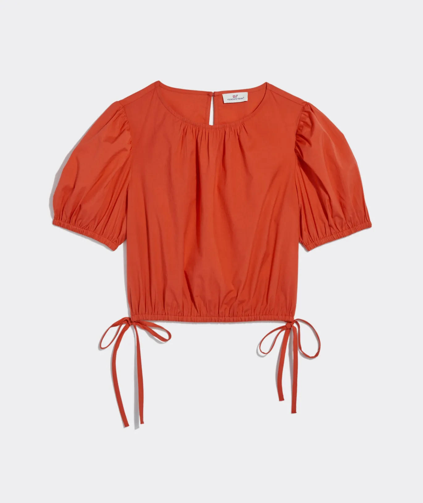 Cinched Puff-Sleeve Top