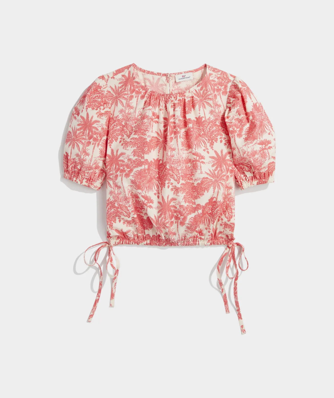 Cinched Puff-Sleeve Top