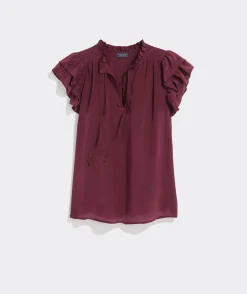Cinched Puff-Sleeve Top