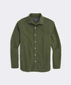 Corduroy Spread Collar Shirt
