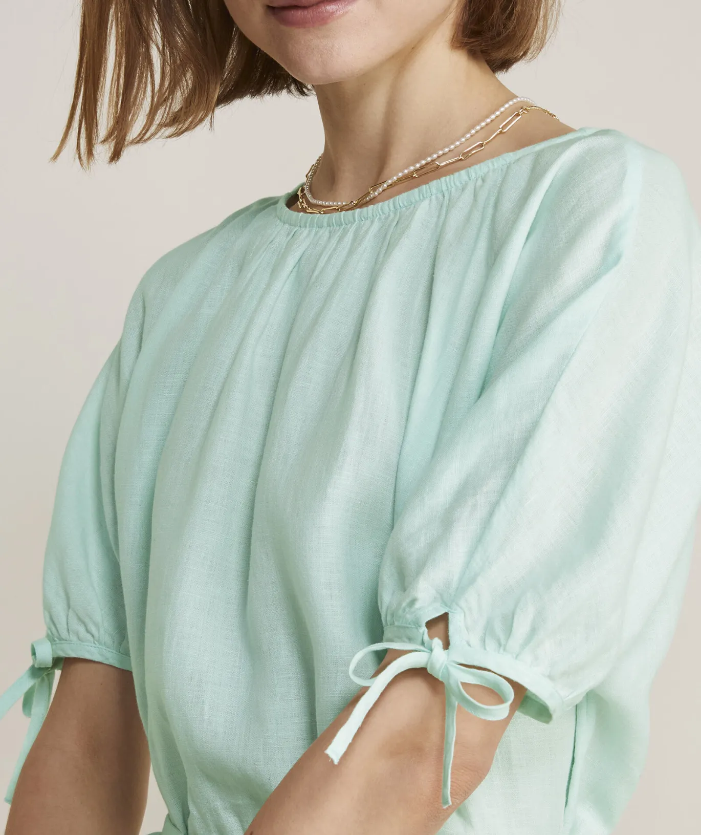 Cotton Cable Crewneck Cardigan