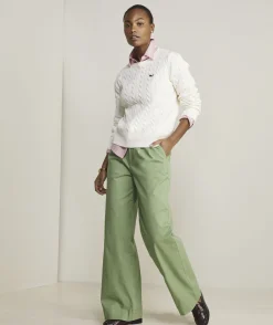 Cotton Cable Crewneck Sweater