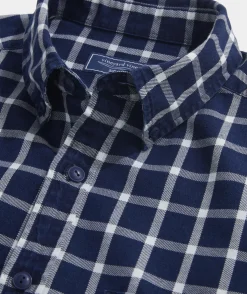 Cotton Twill Indigo Check Shirt