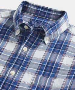 Cotton Twill Indigo Plaid Shirt