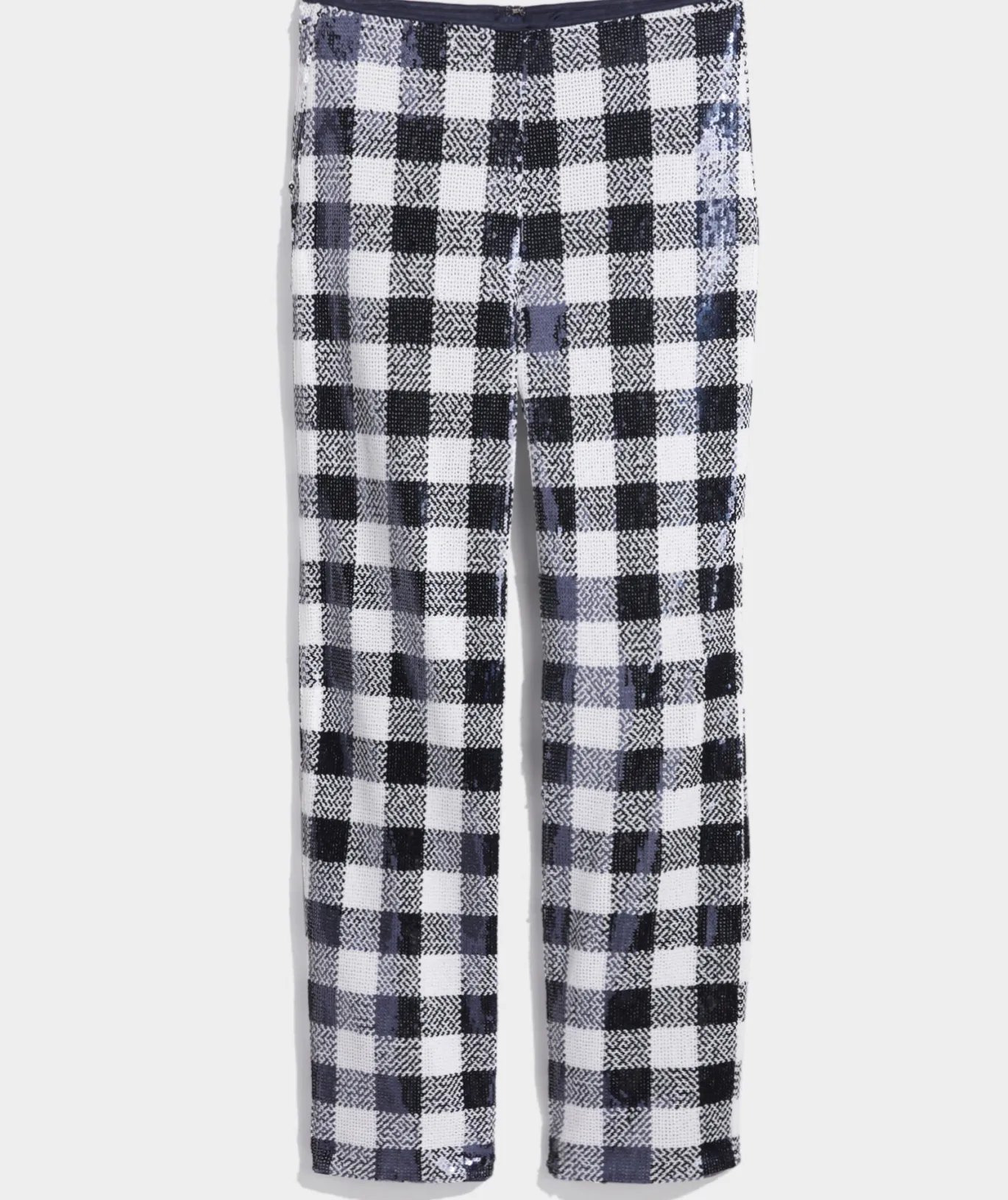 Embroidered Stretch Velvet Pants