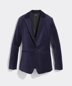 Embroidered Velvet Blazer