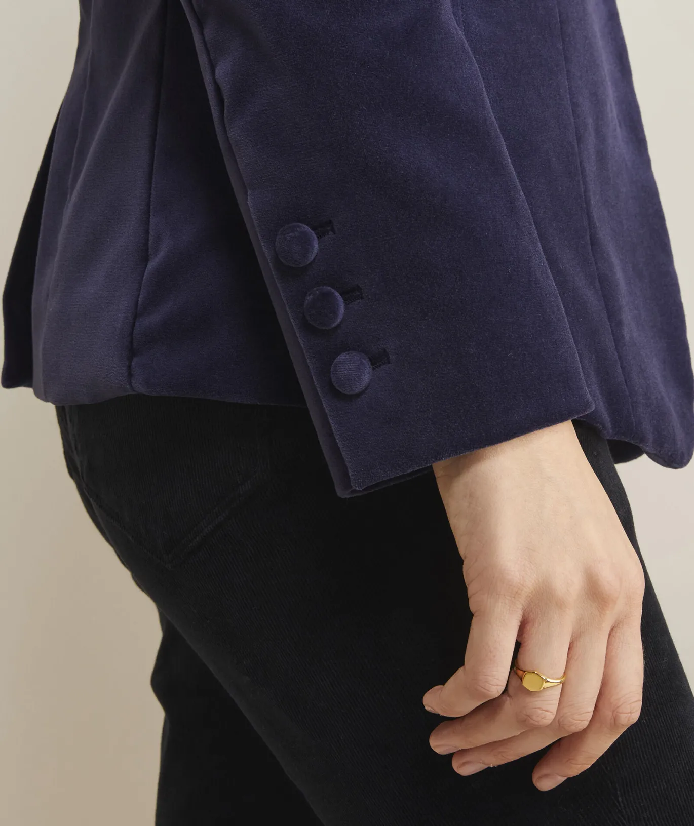 Embroidered Velvet Blazer