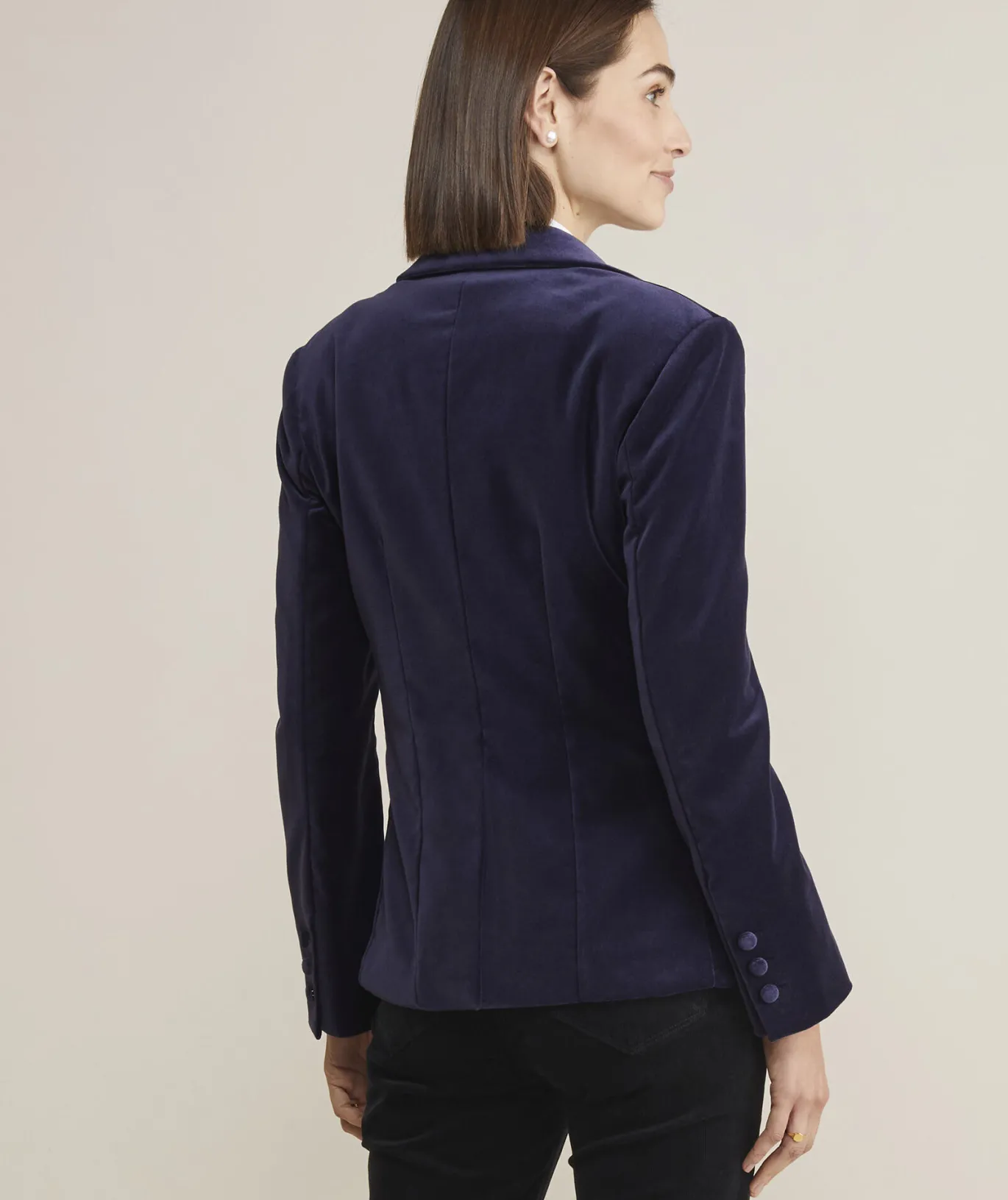 Embroidered Velvet Blazer