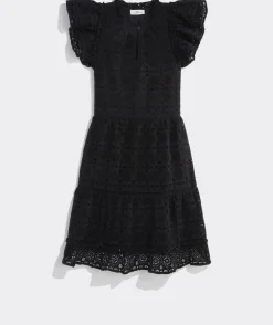 Eyelet Tiered Ruffle Dress