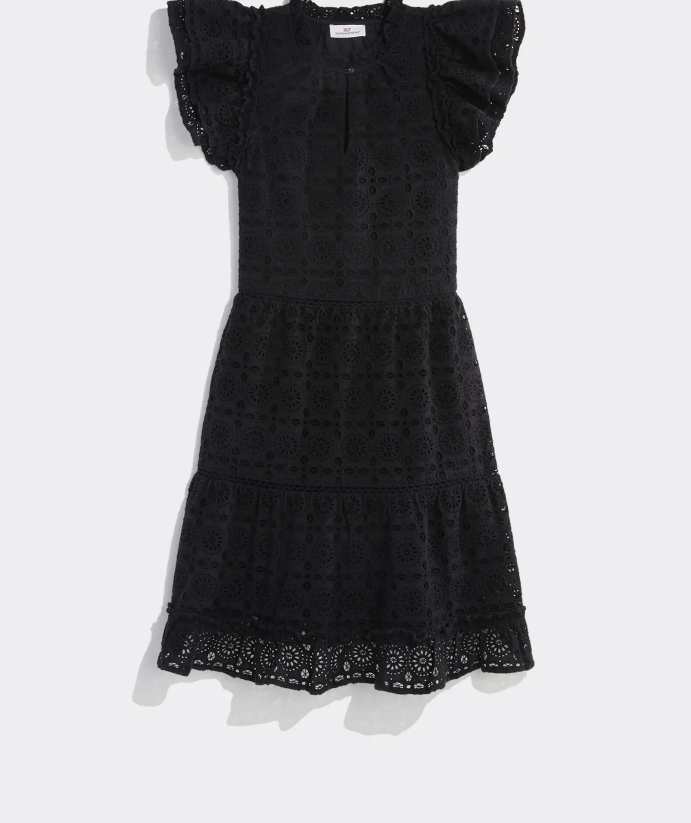 Eyelet Tiered Ruffle Dress