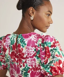 Fenwick Floral Puff-Sleeve Top