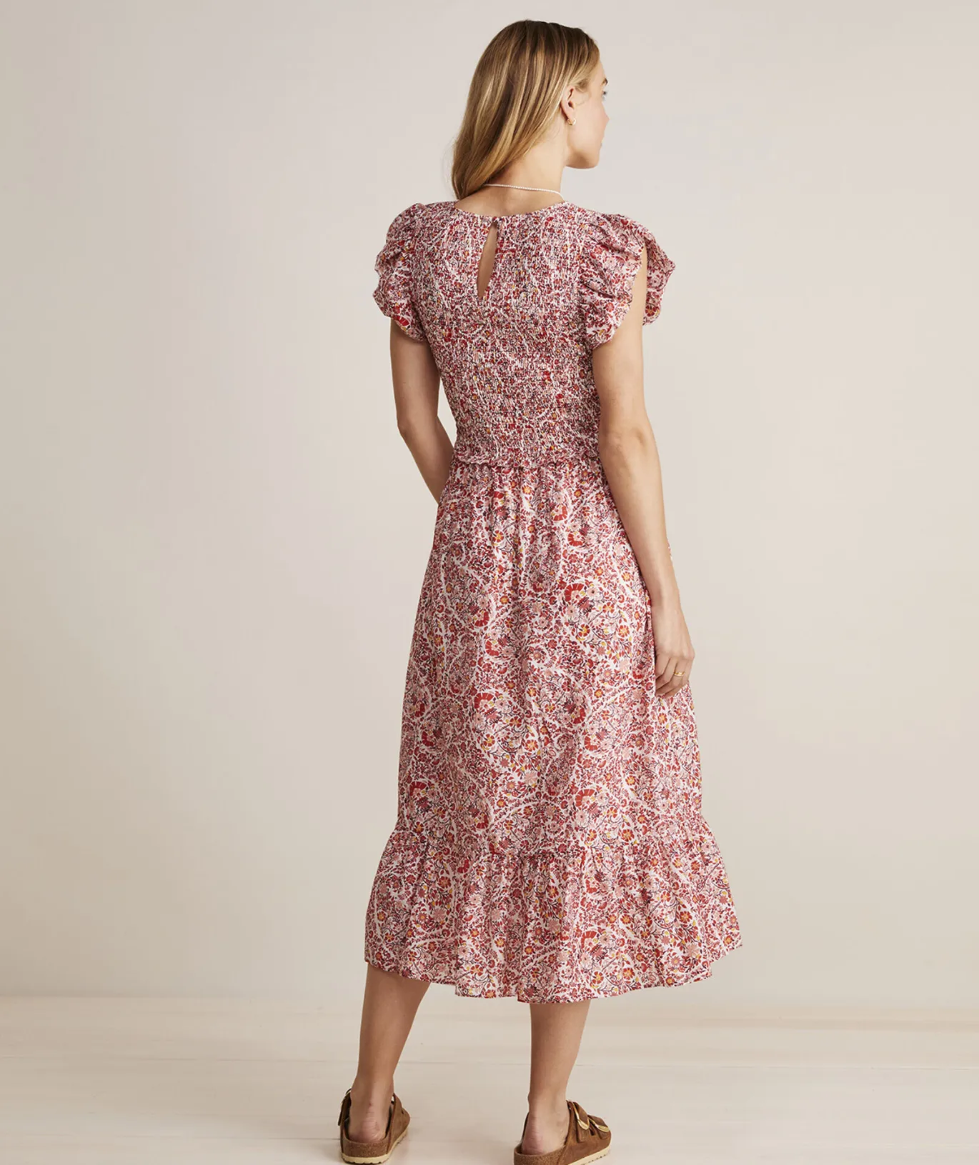 Fenwick Paisley Smocked Midi Dress