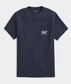 Flag Whale Short Sleeve Pocket Tee