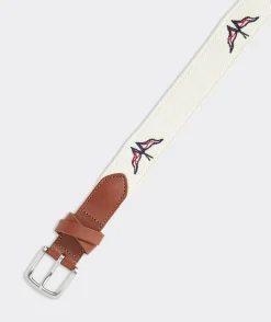 Flags Embroidered Canvas Club Belt
