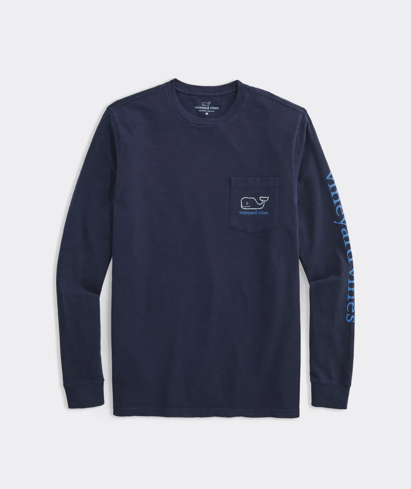 Garment-Dyed Vintage Whale Long-Sleeve Pocket Tee
