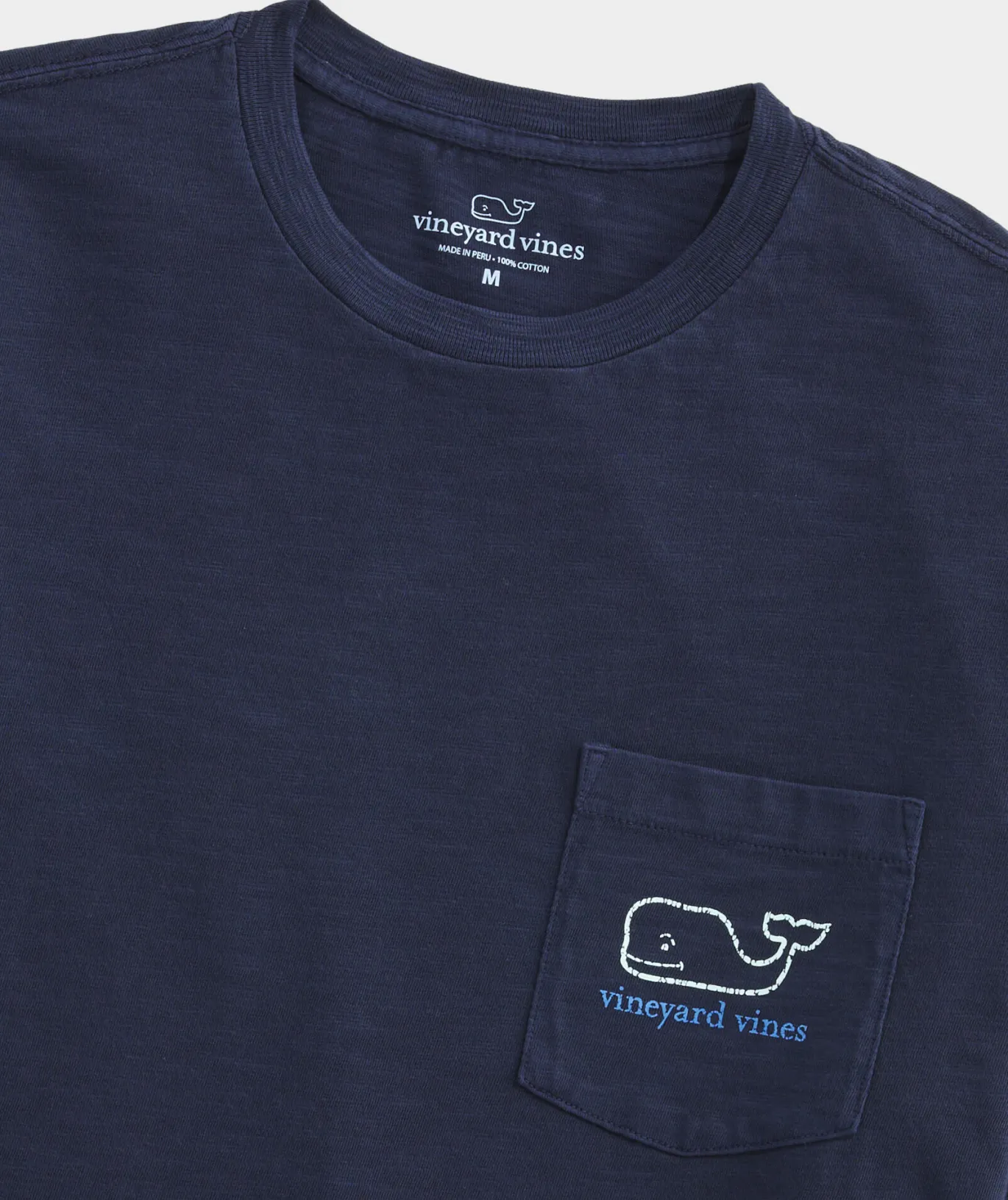 Garment-Dyed Vintage Whale Long-Sleeve Pocket Tee
