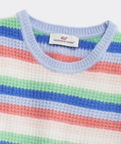 Girls' Breton Stripe Mockneck Sweater