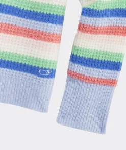 Girls' Breton Stripe Mockneck Sweater