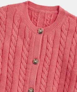 Girls' Classic Cable Cardigan