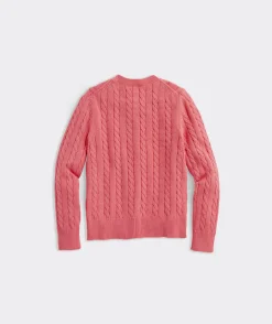 Girls' Classic Cable Cardigan