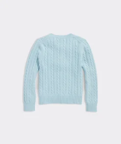 Girls' Classic Cable Cardigan