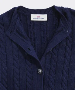 Girls' Embroidered Whale Rollneck Sweater