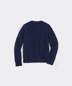 Girls' Embroidered Whale Rollneck Sweater