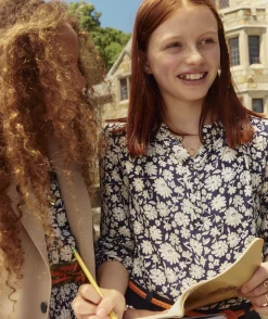 Girls' Eyelet Drop-Waist Dress