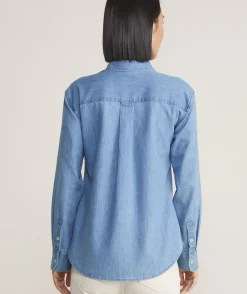Girls' Eyelet Puff-Sleeve Top