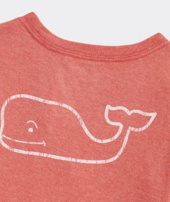 Girls' Foil Skating Whale Long-Sleeve Pocket Tee