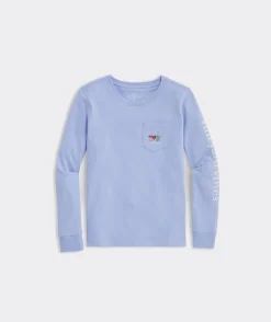 Girls' Garment Dyed Burgee Whale Short-Sleeve Tee