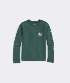 Girls' Hanukkah Icons Long-Sleeve Pocket Tee