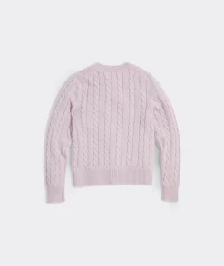Girls' Heritage Cotton V-Neck Sweater