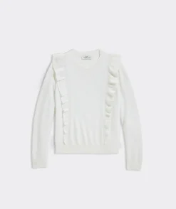 Girls' Intarsia Whale Crewneck Sweater