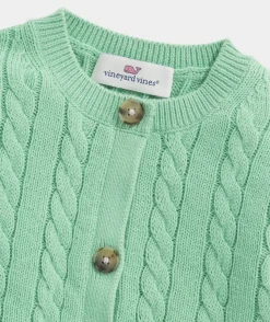 Girls' Mixed Cable Cardigan