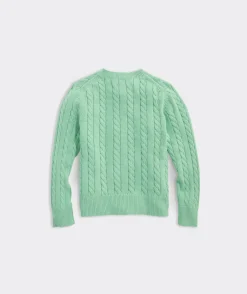 Girls' Mixed Cable Cardigan