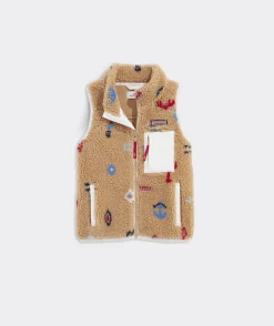 Girls' Oversized Metallic Puffer Vest