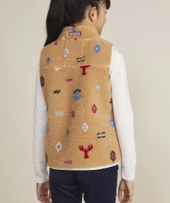 Girls' Oversized Metallic Puffer Vest