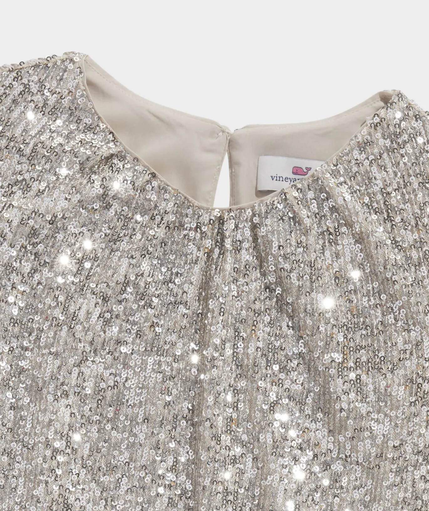 Girls' Poplin Puff Sleeve Dress