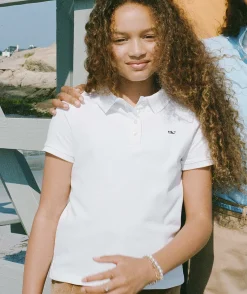 Girls' Puff-Sleeve Smocked Top