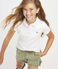 Girls' Puff-Sleeve Smocked Top
