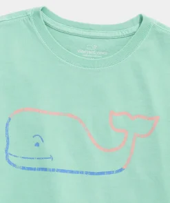 Girls' Reindeer Whale Long-Sleeve Pocket Tee