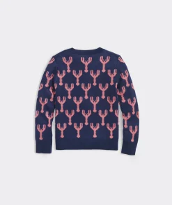 Girls' Ruffle Shine Crewneck Sweater