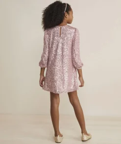 Girls' Smocked Long-Sleeve Dress