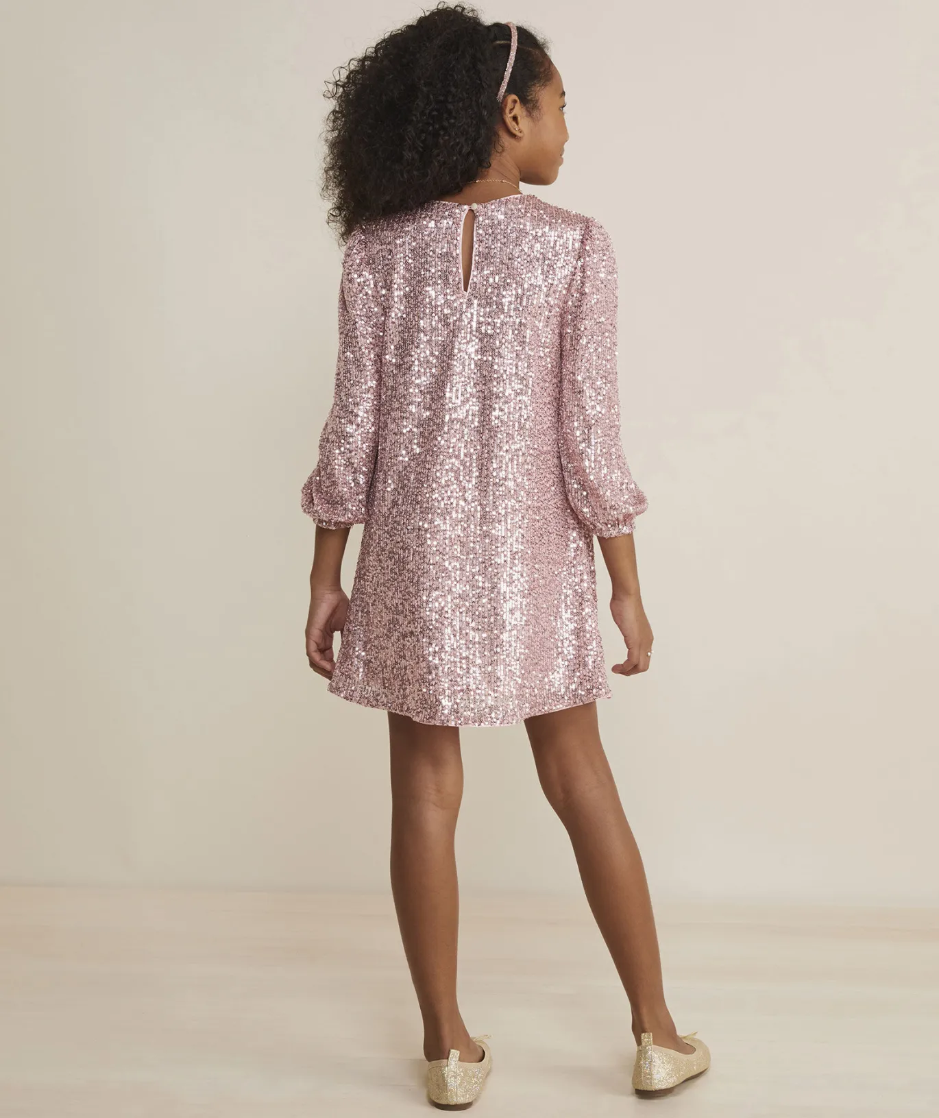 Girls' Smocked Long-Sleeve Dress