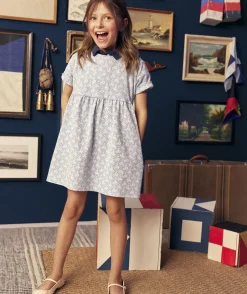 Girls' Taffeta Puff-Sleeve Tartan Dress